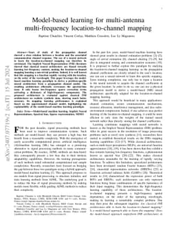 Model-based learning for multi-antenna multi-frequency location-to-channel mapping