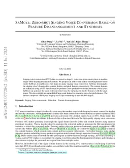 SaMoye: Zero-shot Singing Voice Conversion Based on Feature
  Disentanglement and Synthesis