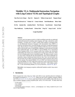 Mobility VLA: Multimodal Instruction Navigation with Long-Context VLMs
  and Topological Graphs