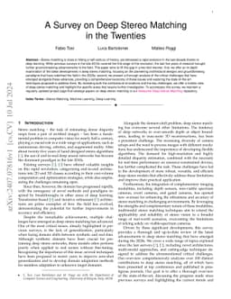 A Survey on Deep Stereo Matching in the Twenties