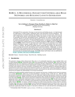 RoBus: A Multimodal Dataset for Controllable Road Networks and Building
  Layouts Generation