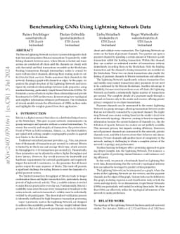 Benchmarking GNNs Using Lightning Network Data