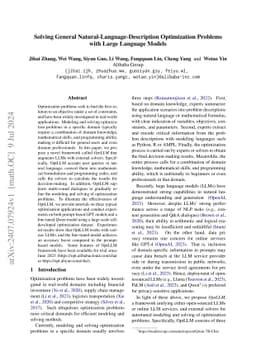 Solving General Natural-Language-Description Optimization Problems with
  Large Language Models
