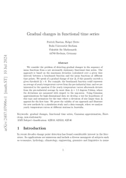 Gradual changes in functional time series