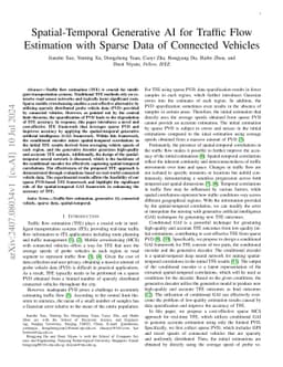 Spatial-Temporal Generative AI for Traffic Flow Estimation with Sparse
  Data of Connected Vehicles