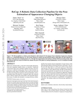 RoCap: A Robotic Data Collection Pipeline for the Pose Estimation of
  Appearance-Changing Objects