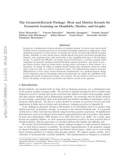 The GeometricKernels Package: Heat and Matérn Kernels for Geometric
  Learning on Manifolds, Meshes, and Graphs
