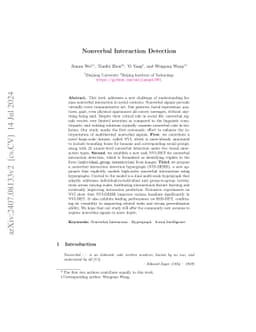 Nonverbal Interaction Detection