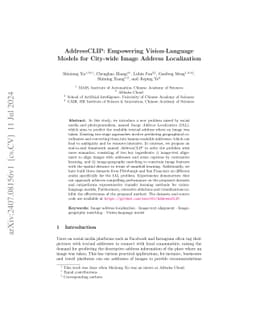 AddressCLIP: Empowering Vision-Language Models for City-wide Image
  Address Localization