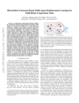 Hierarchical Consensus-Based Multi-Agent Reinforcement Learning for
  Multi-Robot Cooperation Tasks