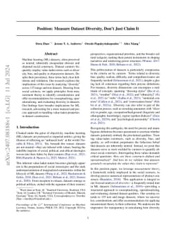 Position: Measure Dataset Diversity, Don't Just Claim It