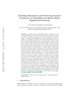 Enriching Information and Preserving Semantic Consistency in Expanding
  Curvilinear Object Segmentation Datasets