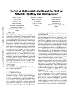 GeNet: A Multimodal LLM-Based Co-Pilot for Network Topology and
  Configuration