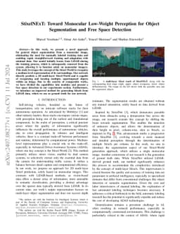 StixelNExT: Toward Monocular Low-Weight Perception for Object
  Segmentation and Free Space Detection