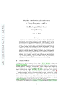 On the attribution of confidence to large language models