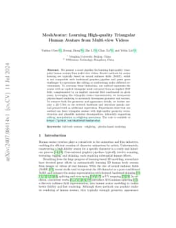 MeshAvatar: Learning High-quality Triangular Human Avatars from
  Multi-view Videos