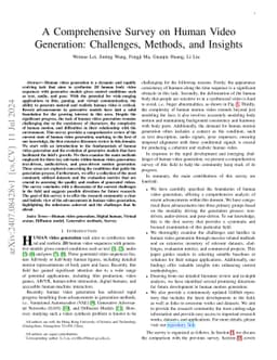 A Comprehensive Survey on Human Video Generation: Challenges, Methods,
  and Insights