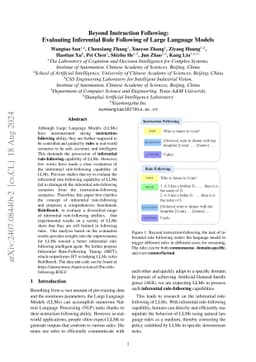 Beyond Instruction Following: Evaluating Inferential Rule Following of
  Large Language Models