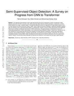 Semi-Supervised Object Detection: A Survey on Progress from CNN to
  Transformer