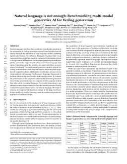 Natural language is not enough: Benchmarking multi-modal generative AI
  for Verilog generation