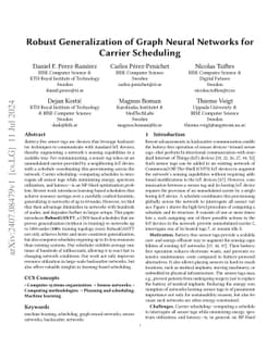 Robust Generalization of Graph Neural Networks for Carrier Scheduling