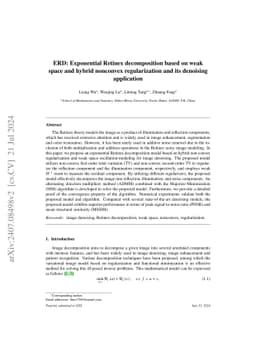ERD: Exponential Retinex decomposition based on weak space and hybrid
  nonconvex regularization and its denoising application