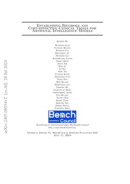 Establishing Rigorous and Cost-effective Clinical Trials for Artificial
  Intelligence Models