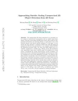 Approaching Outside: Scaling Unsupervised 3D Object Detection from 2D
  Scene
