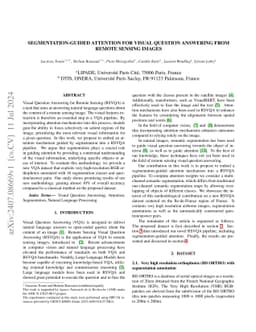 Segmentation-guided Attention for Visual Question Answering from Remote
  Sensing Images