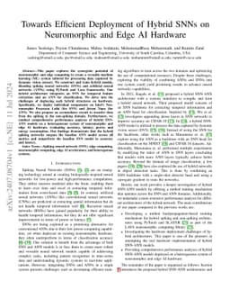 Towards Efficient Deployment of Hybrid SNNs on Neuromorphic and Edge AI
  Hardware