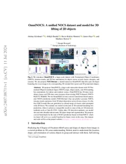 OmniNOCS: A unified NOCS dataset and model for 3D lifting of 2D objects