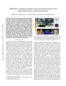 UNRealNet: Learning Uncertainty-Aware Navigation Features from
  High-Fidelity Scans of Real Environments