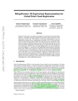 BiEquiFormer: Bi-Equivariant Representations for Global Point Cloud
  Registration