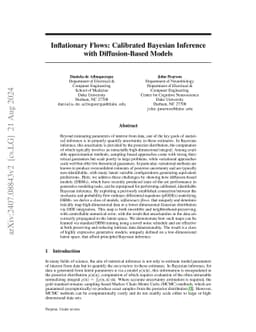 Inflationary Flows: Calibrated Bayesian Inference with Diffusion-Based Models