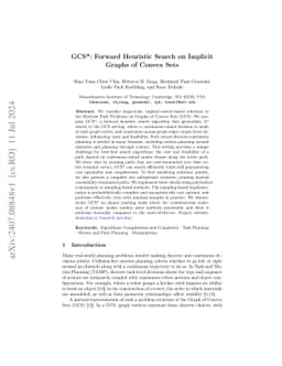 GCS*: Forward Heuristic Search on Implicit Graphs of Convex Sets