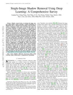 Single-Image Shadow Removal Using Deep Learning: A Comprehensive Survey