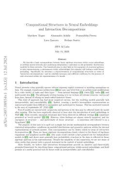Compositional Structures in Neural Embedding and Interaction
  Decompositions