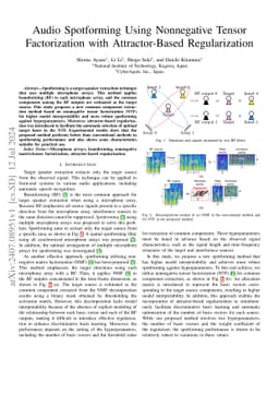 Audio Spotforming Using Nonnegative Tensor Factorization with
  Attractor-Based Regularization