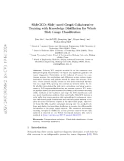 SlideGCD: Slide-based Graph Collaborative Training with Knowledge
  Distillation for Whole Slide Image Classification