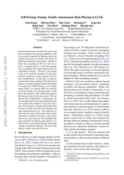 Self-Prompt Tuning: Enable Autonomous Role-Playing in LLMs
