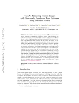 TCAN: Animating Human Images with Temporally Consistent Pose Guidance
  using Diffusion Models