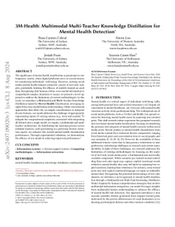 3M-Health: Multimodal Multi-Teacher Knowledge Distillation for Mental
  Health Detection