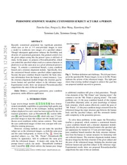 PersonificationNet: Making customized subject act like a person
