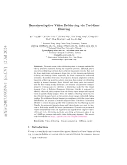 Domain-adaptive Video Deblurring via Test-time Blurring
