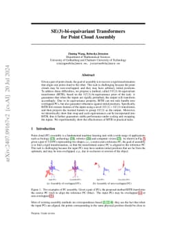 SE(3)-bi-equivariant Transformers for Point Cloud Assembly