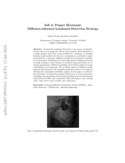 Salt & Pepper Heatmaps: Diffusion-informed Landmark Detection Strategy