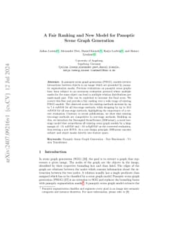 A Fair Ranking and New Model for Panoptic Scene Graph Generation