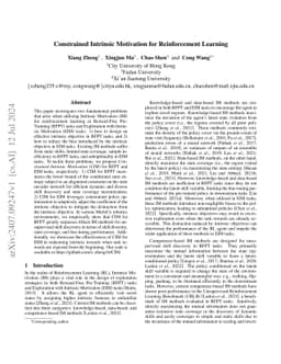 Constrained Intrinsic Motivation for Reinforcement Learning