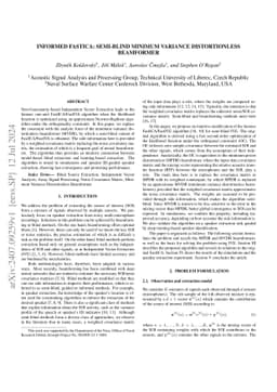 Informed FastICA: Semi-Blind Minimum Variance Distortionless Beamformer