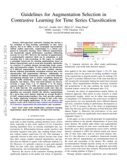 Guidelines for Augmentation Selection in Contrastive Learning for Time
  Series Classification